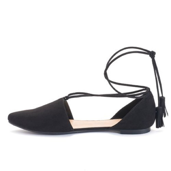 SOLD LC Lauren Conrad Flats Lace Up Leopard - Picture 3 of 8